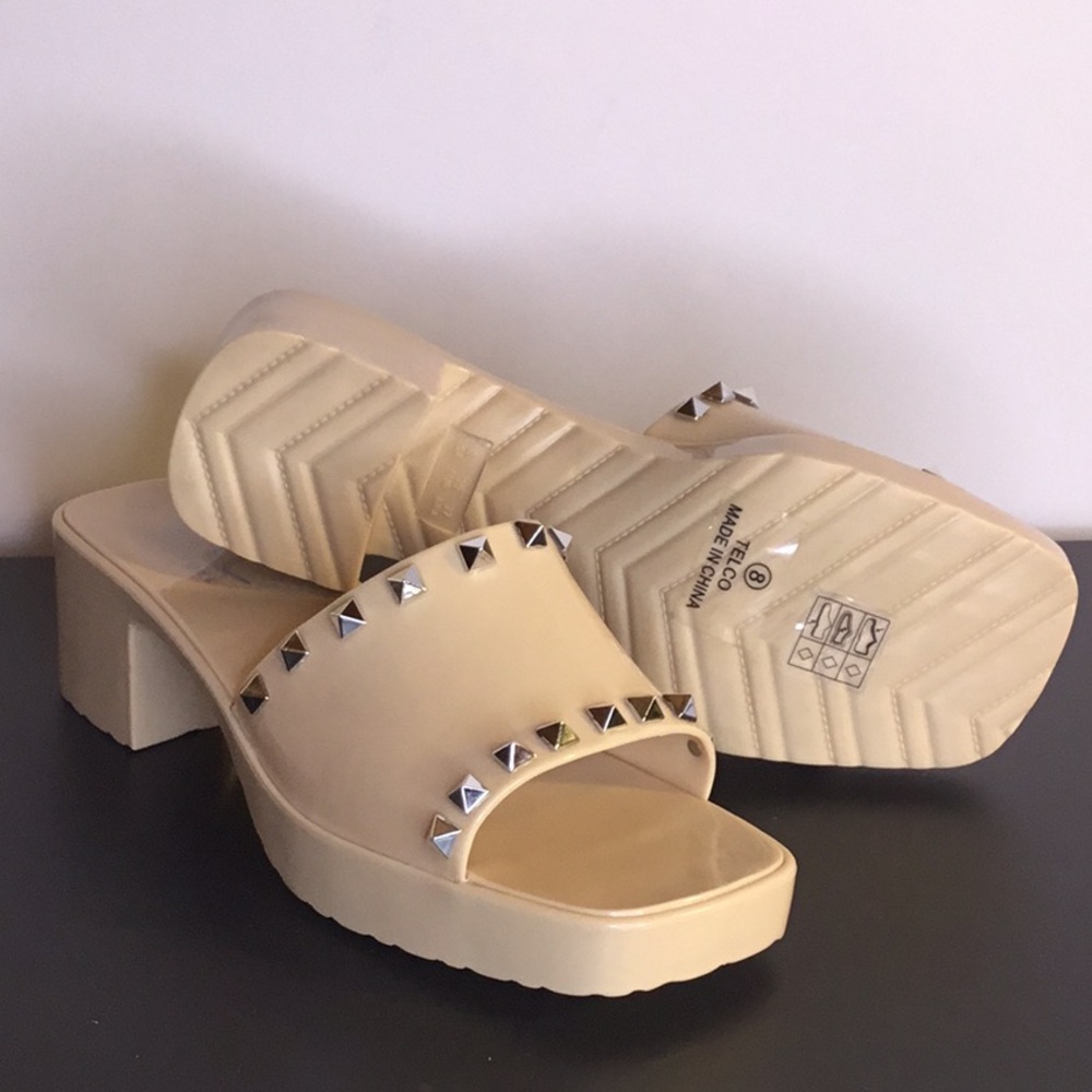 Nicole Miller New York Telco Studded Wedge Sandals